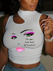 Sleeveless Mock Neck Top for Women