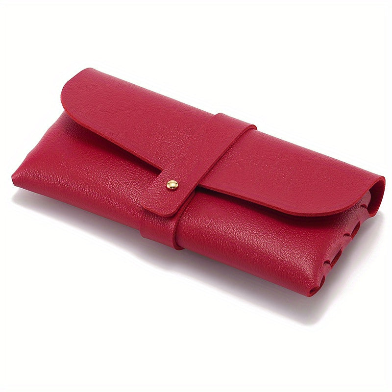 Men's PVC Leather Glasses Case Soft Bag for Outgoing