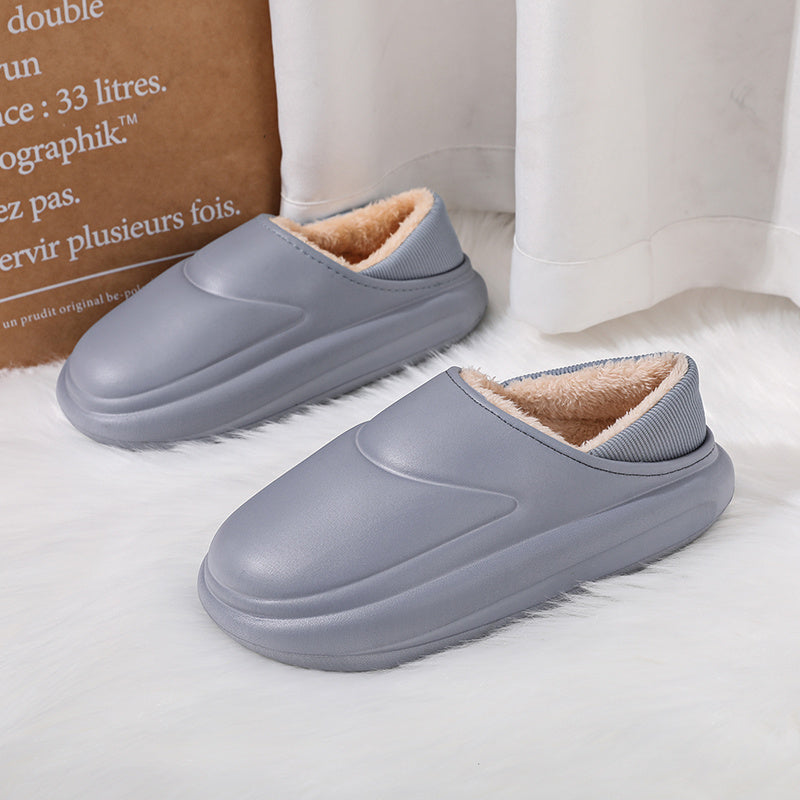 Men's Warm Fleece Non-Slip Slippers for Indoor Winter