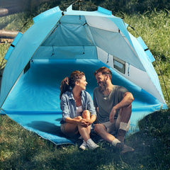 Portable Beach Tent with Windproof Design and Accessories for Outdoor Adventures