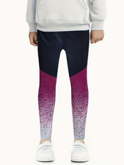 Girls Splicing Leggings Comfy Slim Leggings For Sports Running Jogging Gym