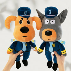 Labrador Plush Toy Safety Officer Brown & Gray Stuffed Animal