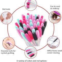 50 Pcs Mascara Wands Eyelash Brush Spools For Eyelash Extension Eyebrow Makeup
