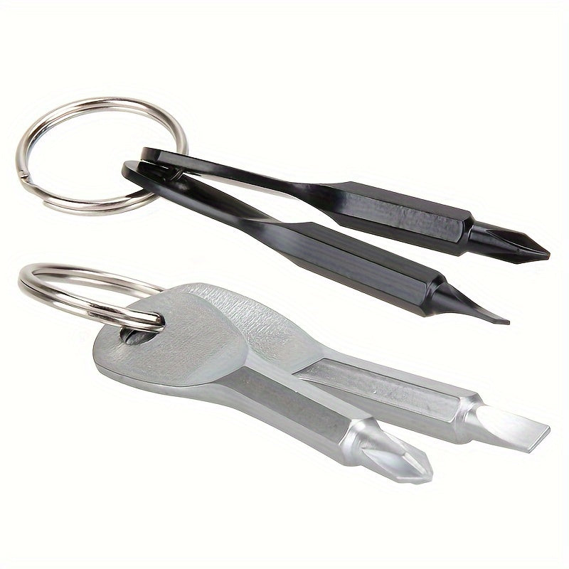 Slotted Cross Screwdriver Keychain for Camping Hiking Bag