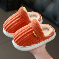 Cozy Fleece House Shoes For Girls - Slip On Indoor Walking Shoes