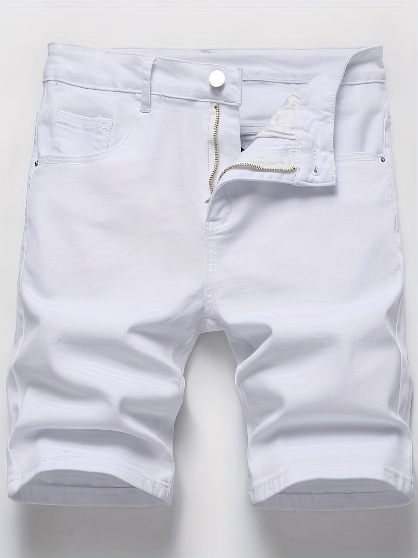 Men's Stretch Denim Shorts Street Style Classic Mid