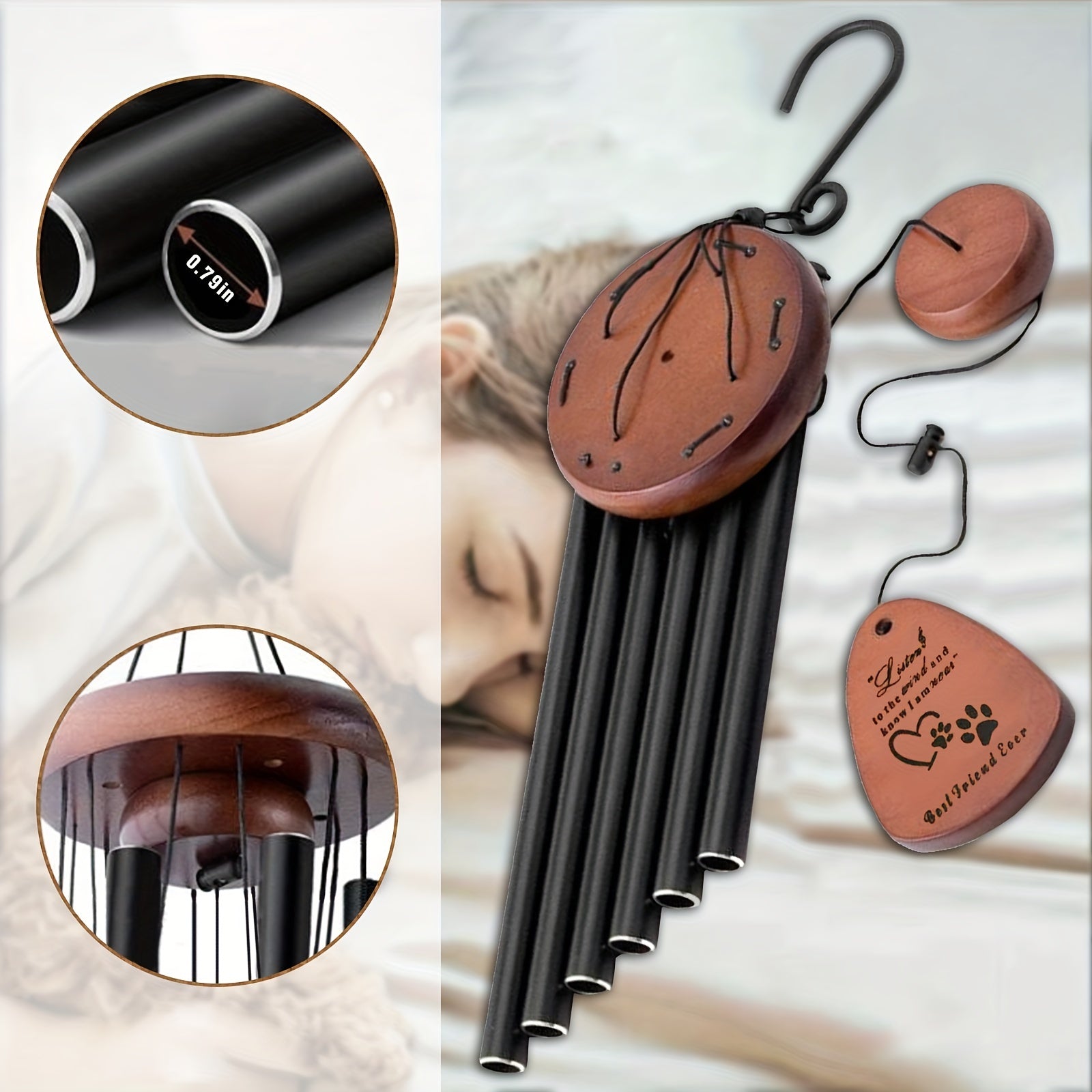Pet Memorial Wind Chimes - Sympathy Gift for Loss of Beloved Pet
