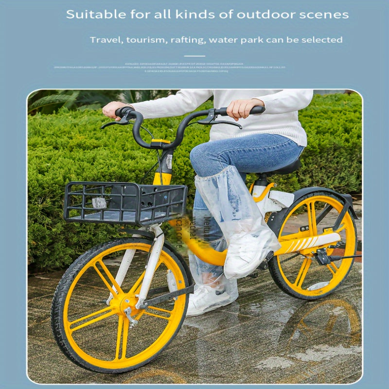 5 Pairs Disposable Rainproof Shoe Covers for Outdoor Rainy Days