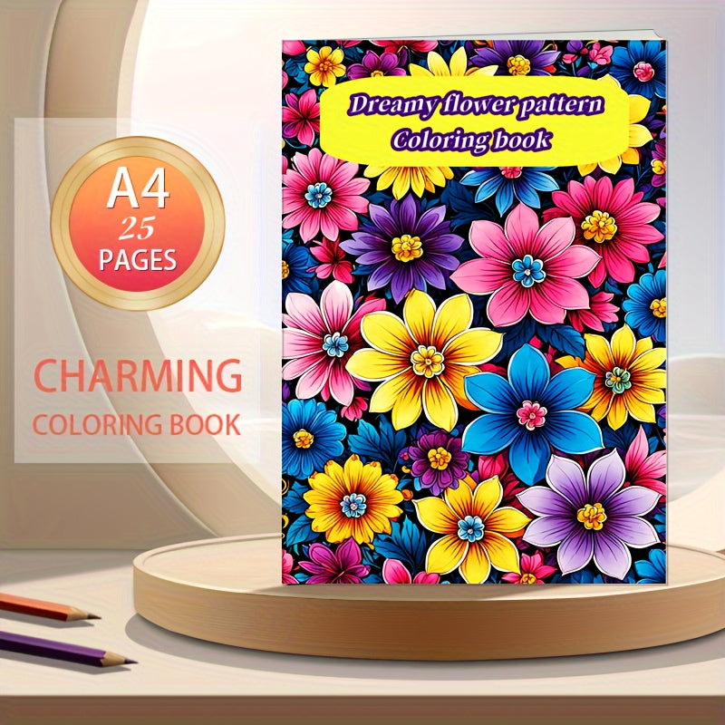 Fantasy Flower Coloring Book - Relaxation - Halloween Christmas