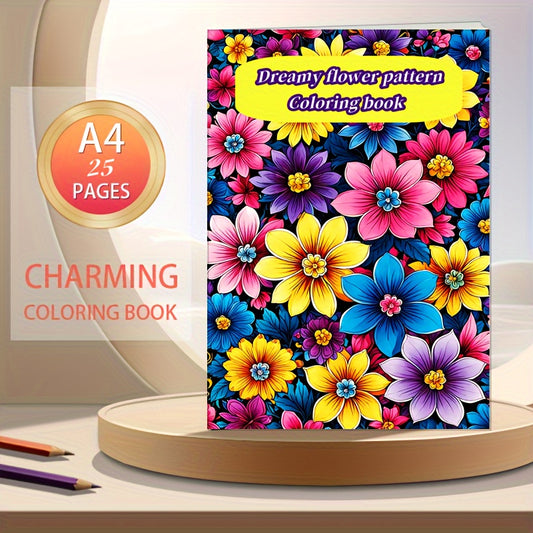 Fantasy Flower Coloring Book - Relaxation - Halloween Christmas