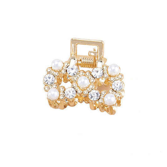 Sweet Mini Metal Claw Clip With Pearl Barrettes Hairpins Hair Accessories