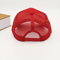 Red Mesh Baseball Cap Sun Protection Hat