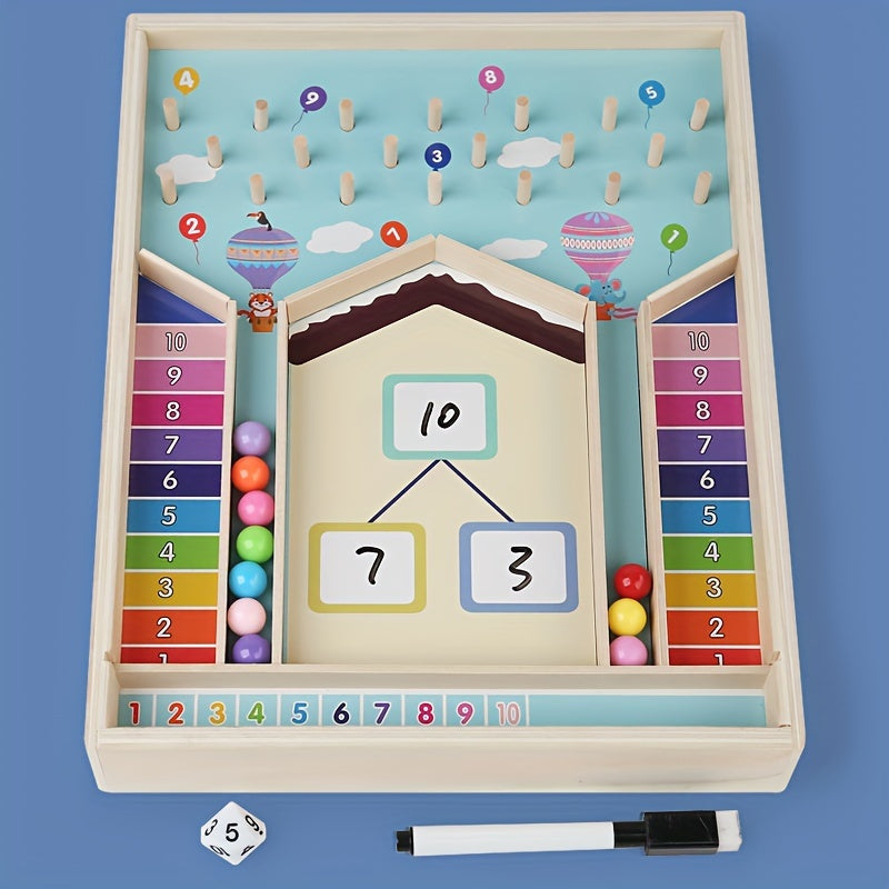 Bamboo Number Decomposition Roller Educational Toy