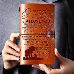 Vintage Leather Travel Journal Embossed Writing Journal