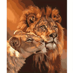 Paint By Numbers For Adults Beginners DIY Lion Animals Gift Canvas Painting