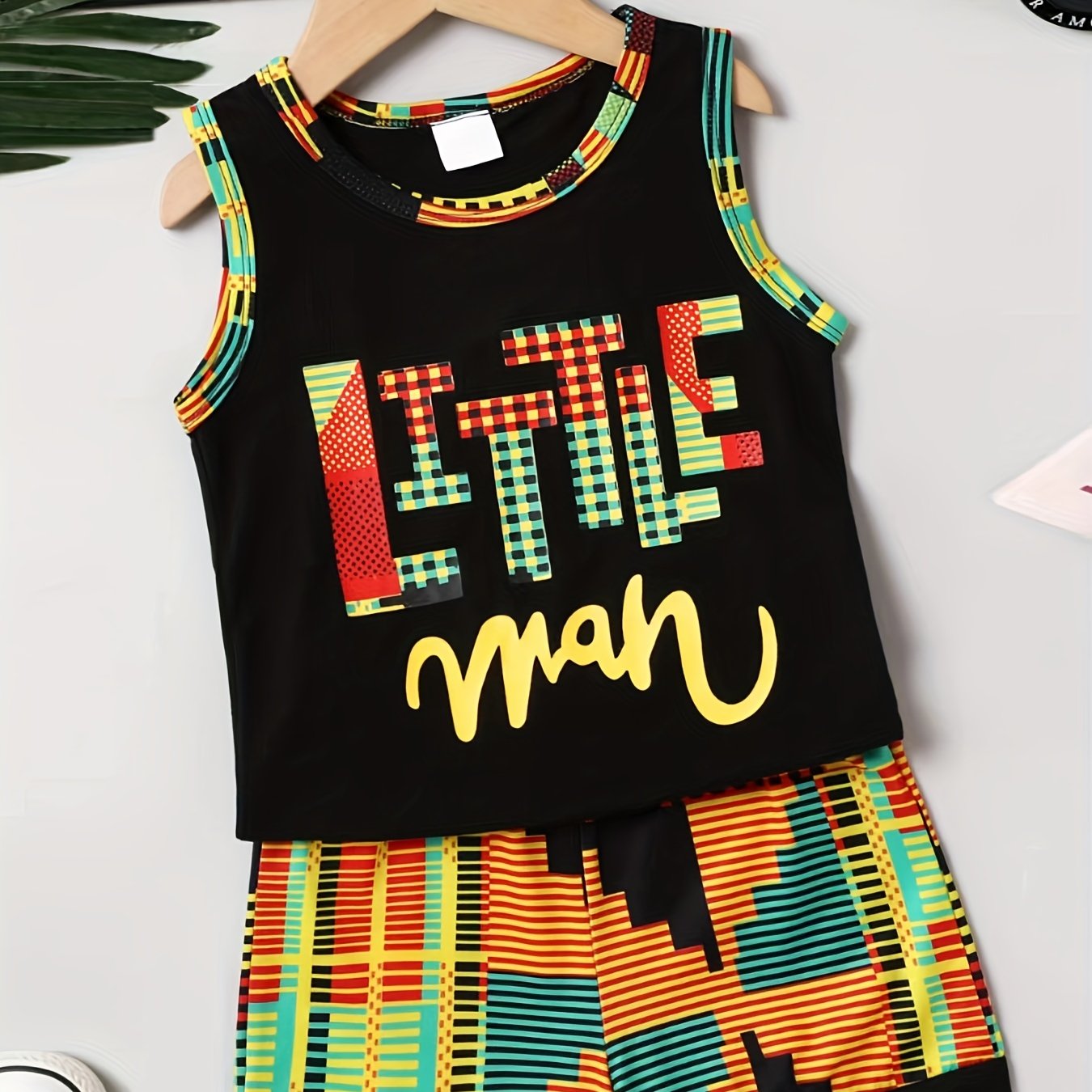 LITTLE MAN Boys Tank Tops&Shorts Set Crew Neck Fitness Vest&Short
