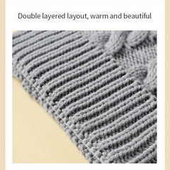 Kids Knitted Hat And Gloves Set, Autumn Winter Thickened, 2pcs