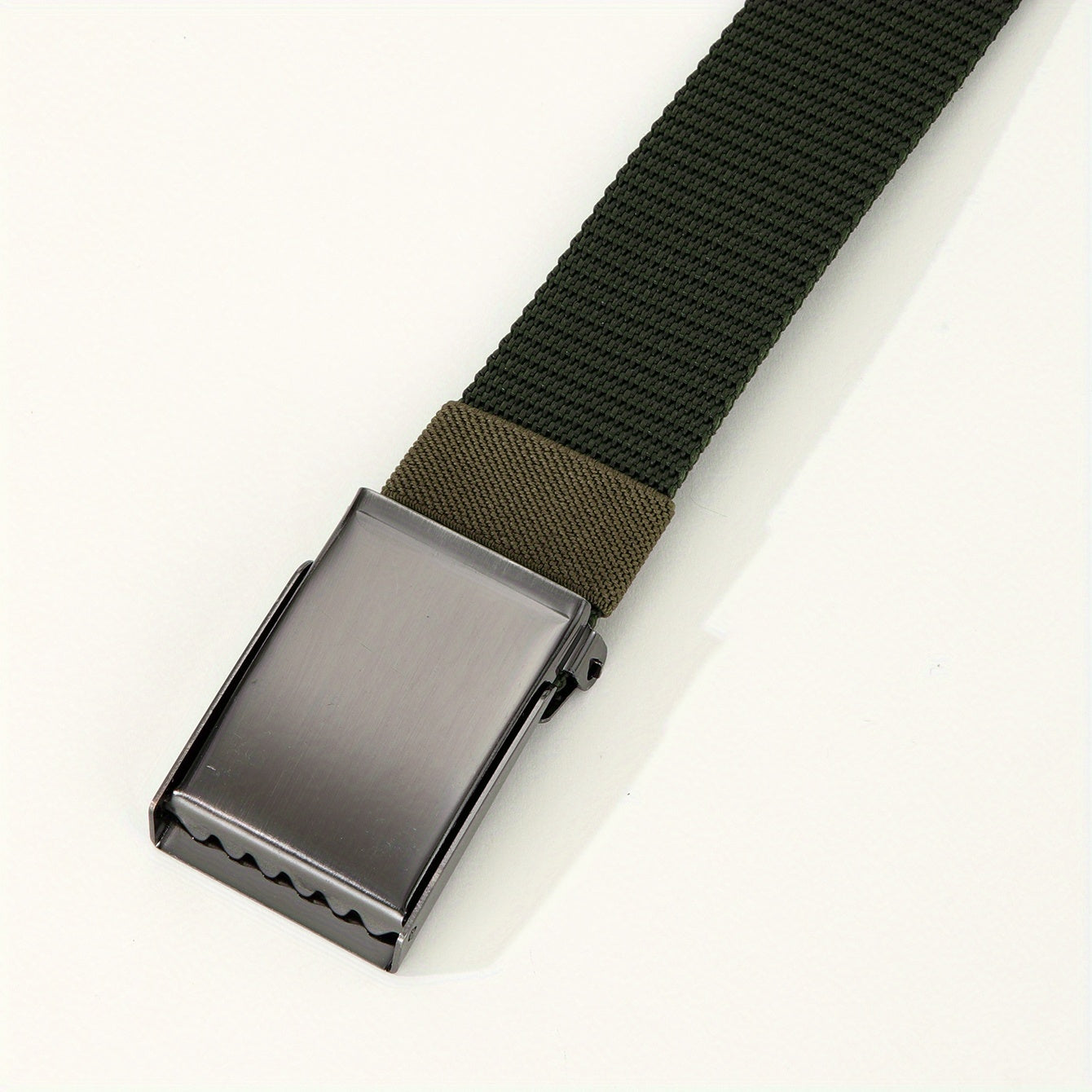 Green Automatic Buckle Knitting Casual Belt For Men