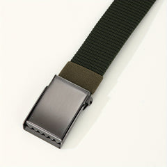 Green Automatic Buckle Knitting Casual Belt For Men