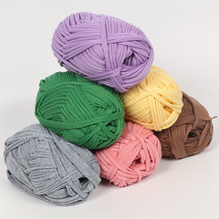1pc Brown Wine Red Jade Pink Thick Knitted Yarn T shirt Yarn