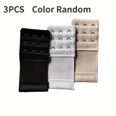 3pcs 3 Hooks Bra Strap Extenders Comfortable Adjustable Bra Band Buckle