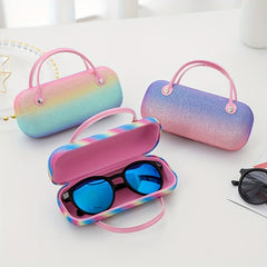 Rainbow Plastic Folding Glasses Case For Girls