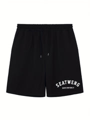SEATWENG Men's Athletic Print Shorts for Cycling Fitness Gym - Summer Shorts