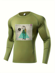 Skeleton Compression Long Sleeve Athletic Baselayer Undershirt