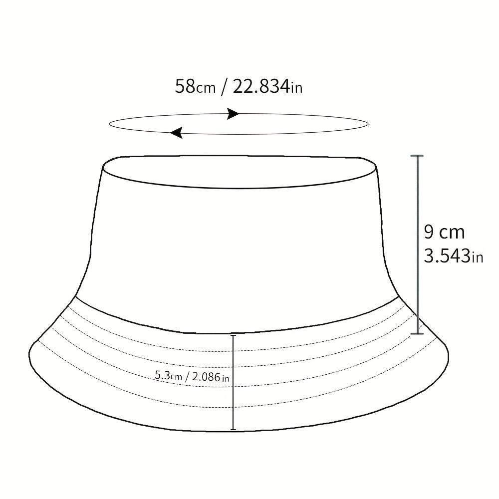 Letter Embroidery Bucket Hat Hip Hop Basin Hat Casual Sunscreen Unisex