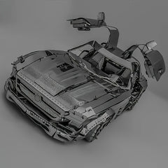 Butterfly Wing Sports Car 3D Metal Puzzle DIY Assembly Model