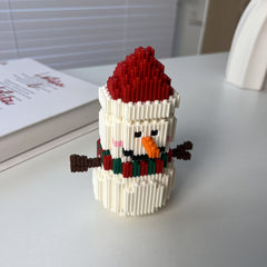 Charming Snowman Building Blocks Colorful Durable ABS Material