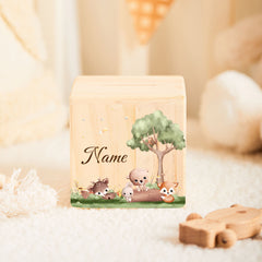 Wooden Piggy Bank Personalized Animal Designs Ideal Gift Boys Girls