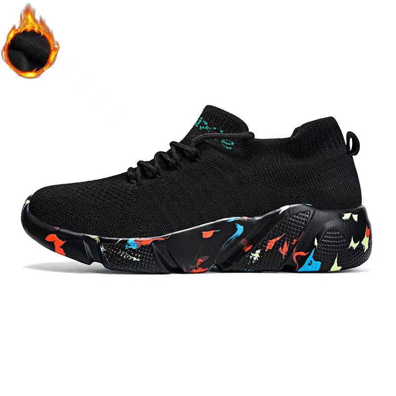 Men's Lace up Athletic Shoes Shock absorbing Breathable Running Basketball