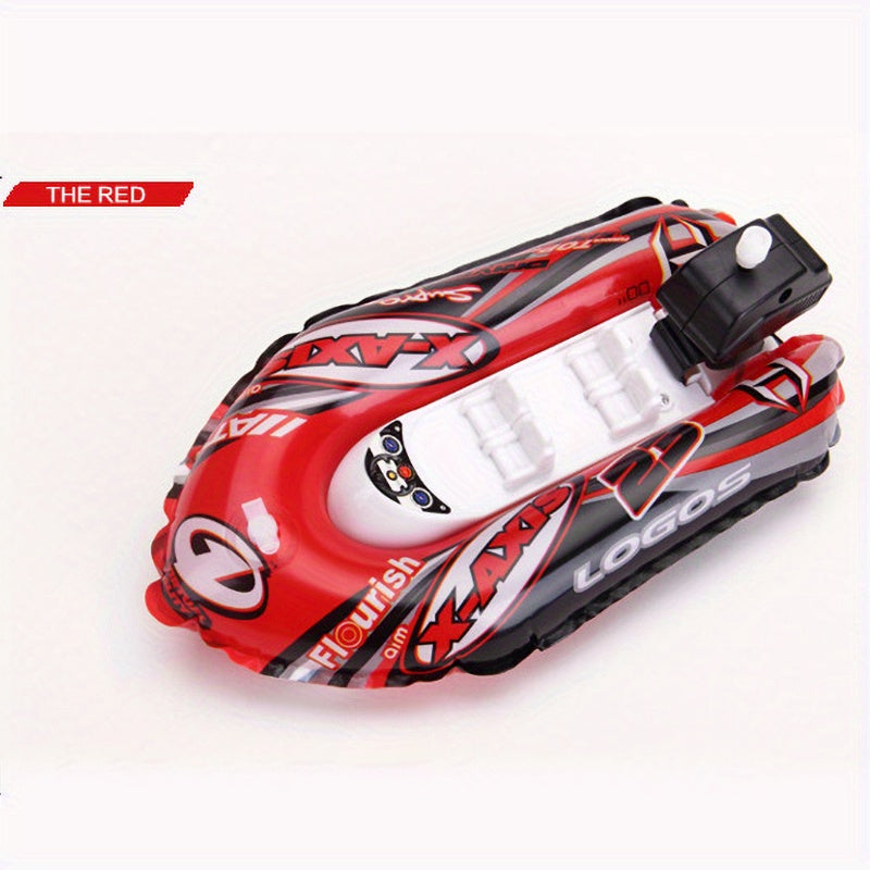 Inflatable Wind-up Water Play Speedboat Educational Toy