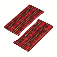 Vintage Plaid Headband Red Striped Sports Casual Outfit Accessory