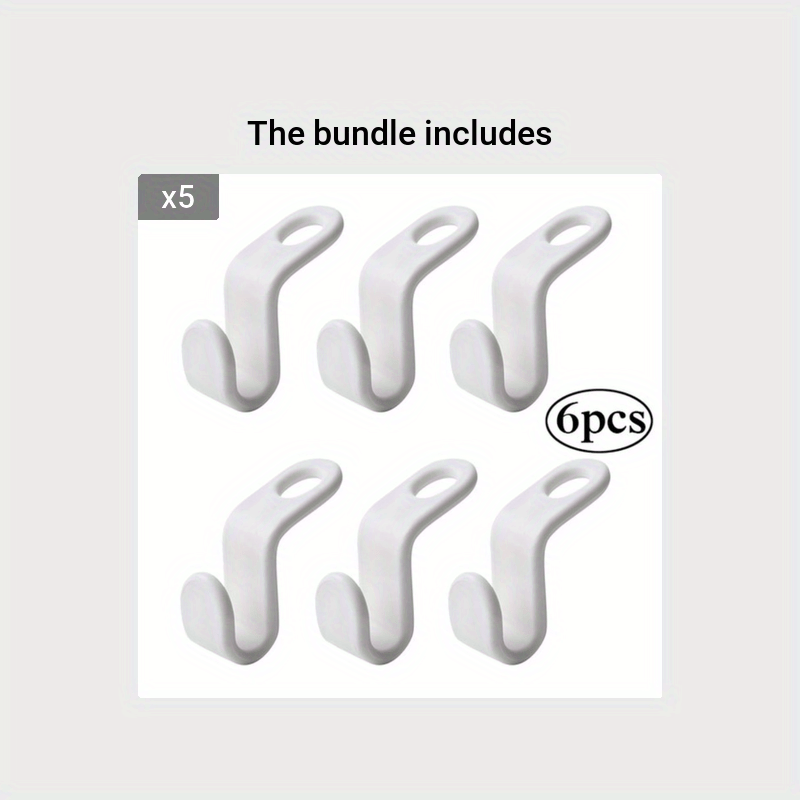 6pcs Space Saving Clothes Rack Connection Hook Cabinet Folding Storage Tools