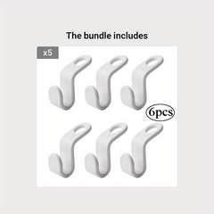 6pcs Space Saving Clothes Rack Connection Hook Cabinet Folding Storage Tools