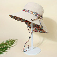 Wide Brim Beach Sun Hat Women Garden Hat Reversible Casual Bucket Hat
