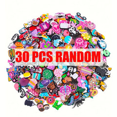 Colorful PVC Shoe Charms - Hearts Flowers - DIY Crafts