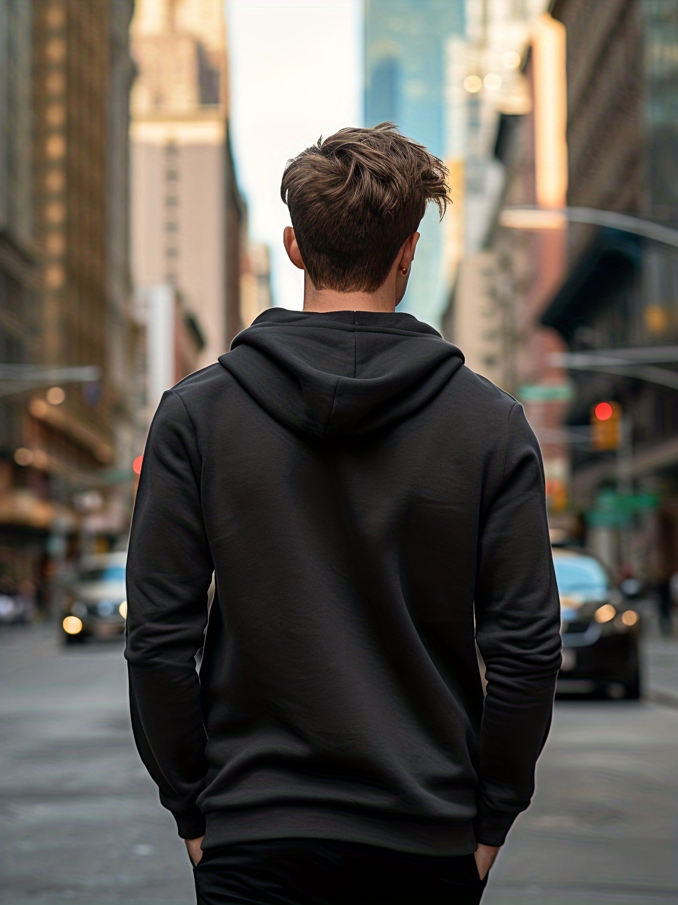 Men's Casual Hoodie Drawstring Pullover Sweatshirt