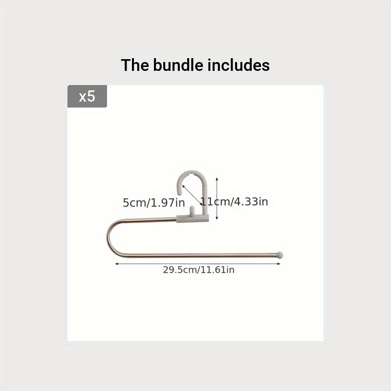 Multifunctional Pants Hanger Non-slip Pants Rack 29x14x0cm
