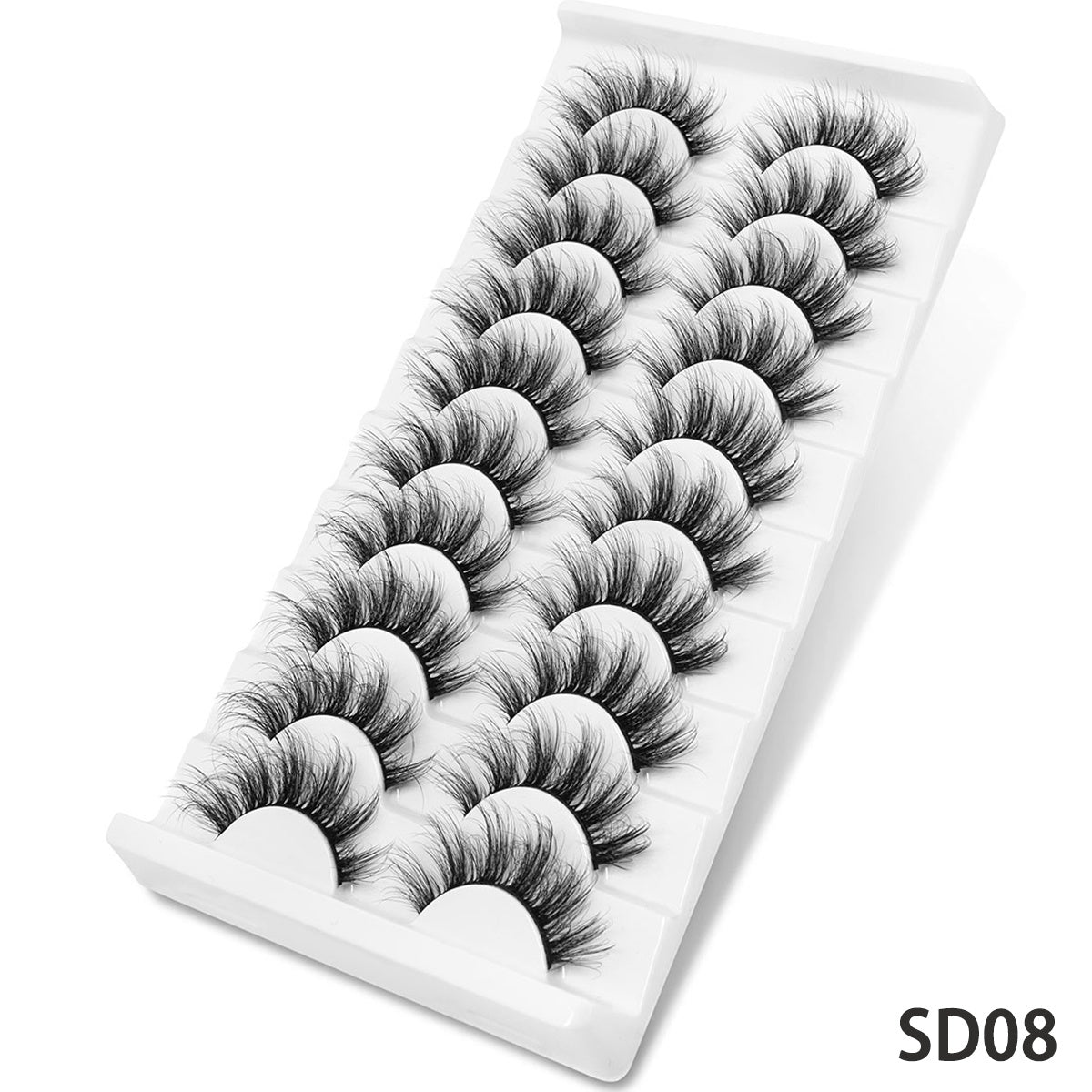 10 Pairs 6D Faux Mink Natural False Eyelashes Fluffy Dramatic Lashes