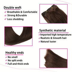 7pcs Long Straight Hair Extensions 55-88 Cm Synthetic Clip In