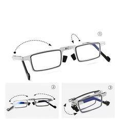 Middle Aged Elderly Folding Reading Glasses Anti Light Ultra light