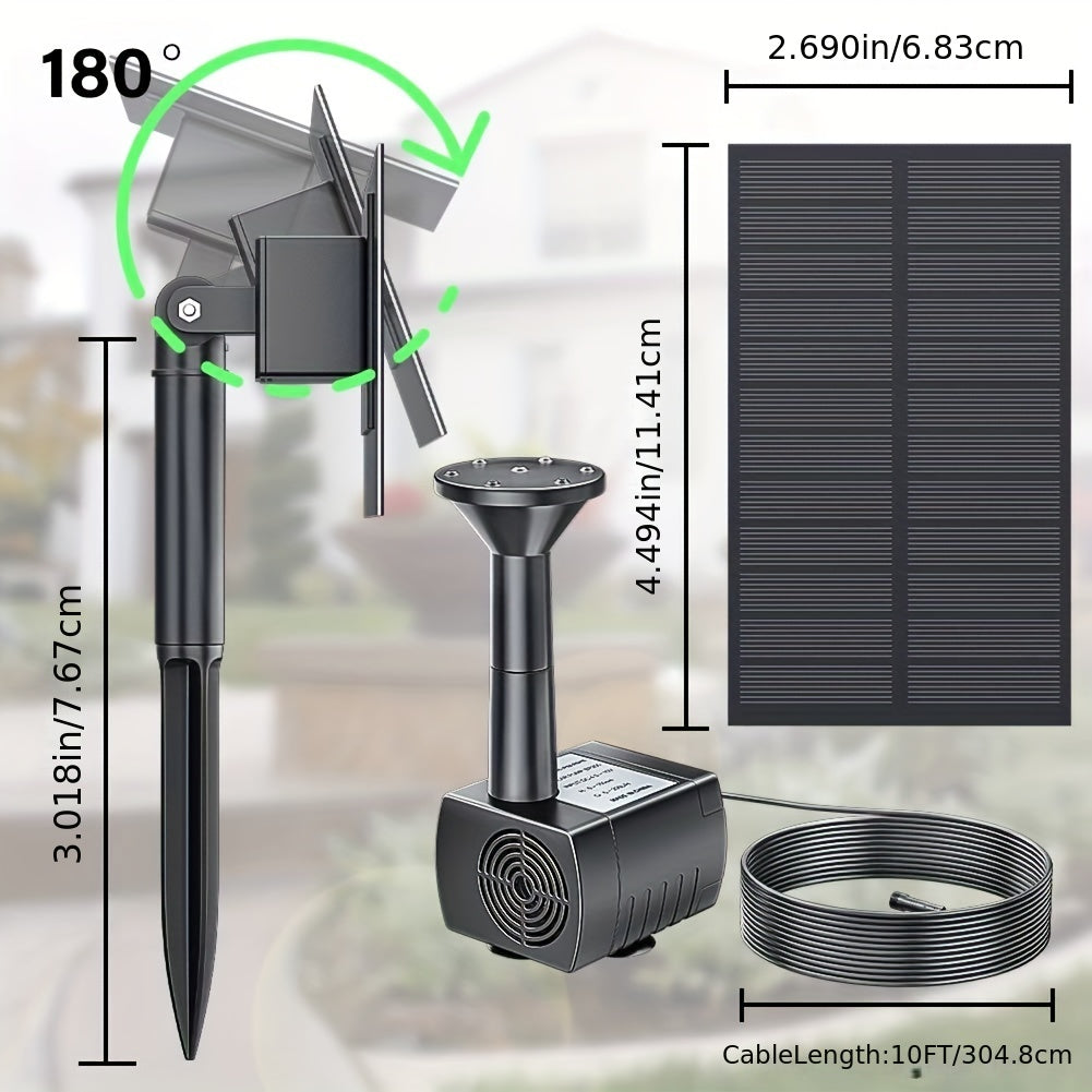 Solar Powered Water Fountain Pump for Garden Ponds Bird Baths Fish Tanks