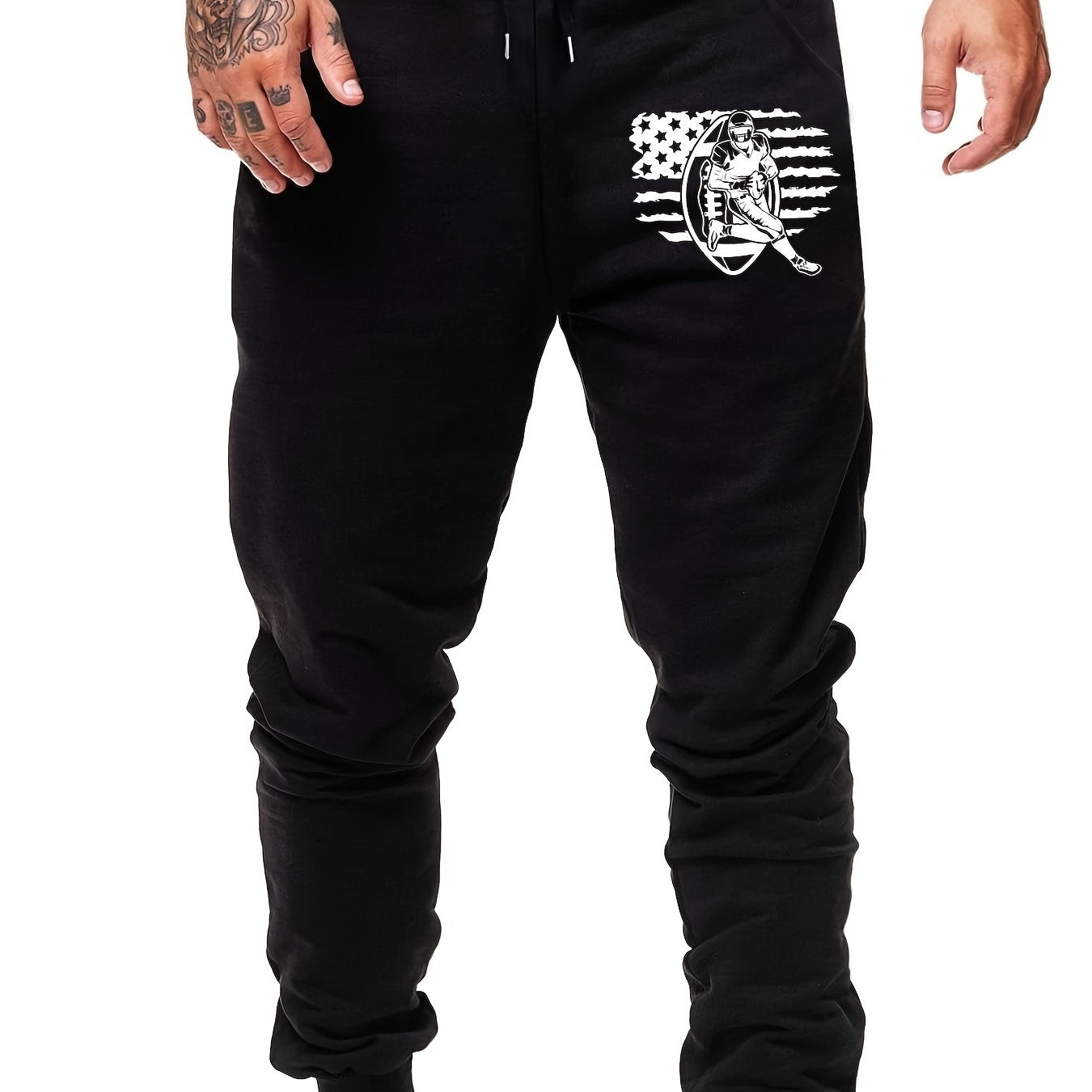 Men's American Football Player Print Sweatpants Joggers