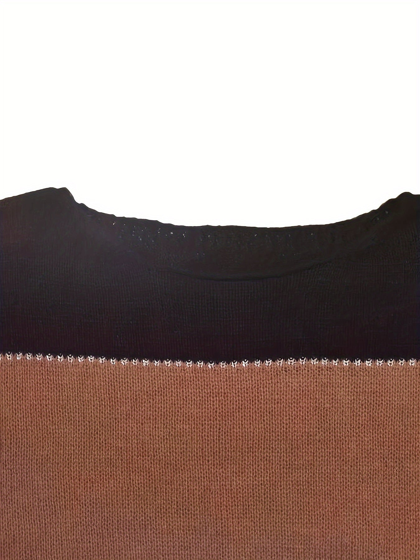 Colorblock Long Sleeve Round Neck Jumper