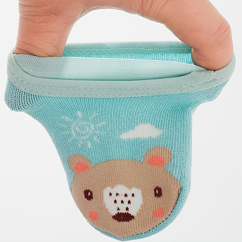 Baby Casual Cartoon Floor Socks With Non slip Straps