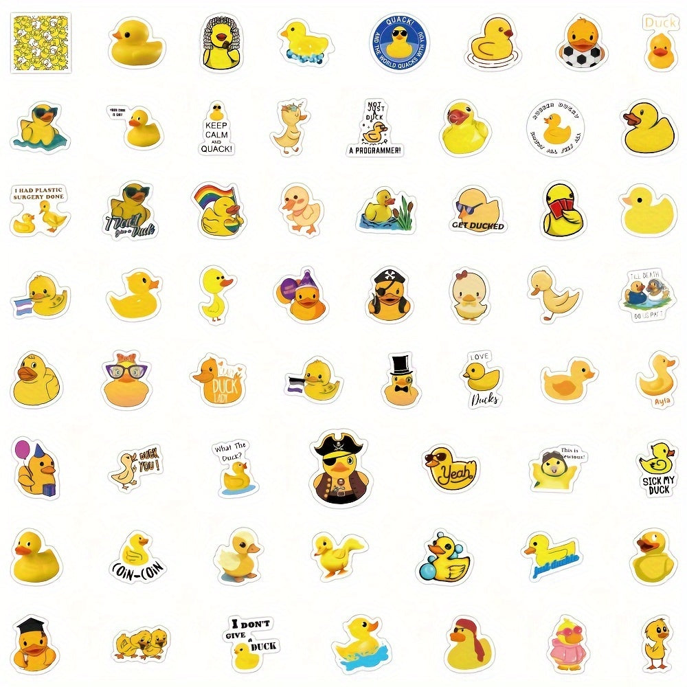 Yellow Duck Stickers for Skateboard Laptop Luggage Car Bike