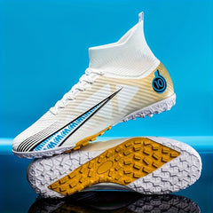 Men's High Top Turf Football Boots Anti-skid TF Soccer Cleats